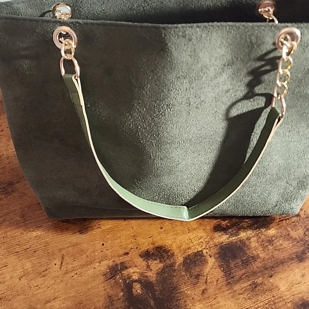 Fashionable Plaid Chain Embroidery Versatile Dual Handle Tote Shoulder Bag For